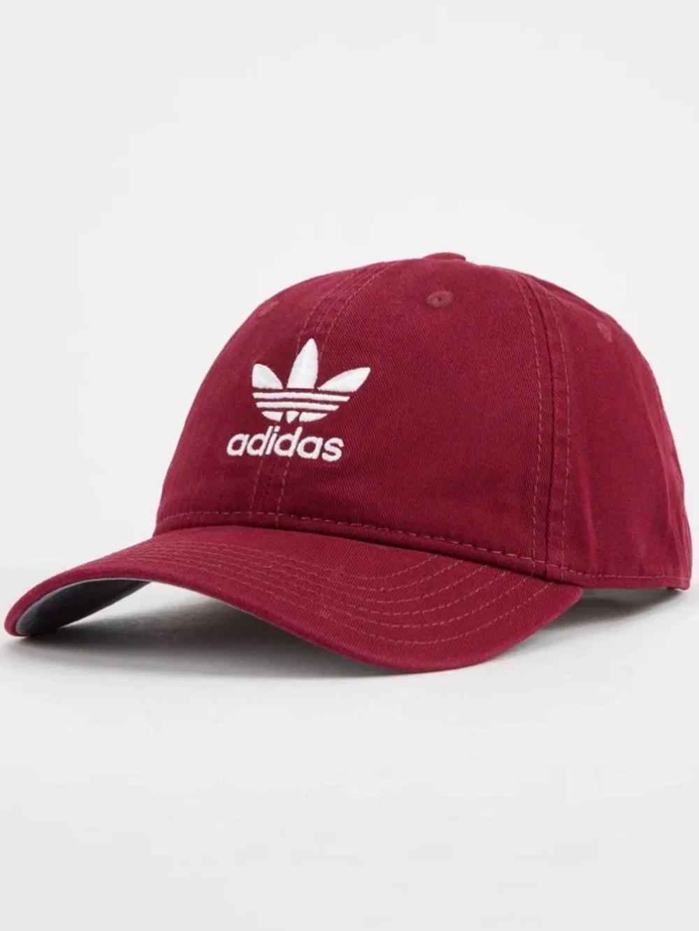 Adidas Originals Relaxed Strapback Hat Maroon/White